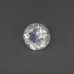 Pietra di luna arcobaleno naturale bianco da 0,72 ct, taglio rotondo, VS