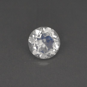 Pietra di luna arcobaleno naturale bianco da 0,72 ct, taglio rotondo, VS