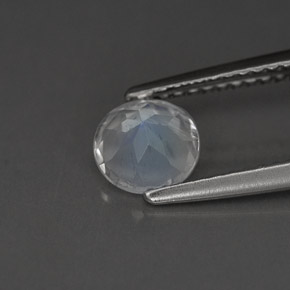 Pietra di luna arcobaleno naturale bianco da 0,79 ct, taglio rotondo, VS