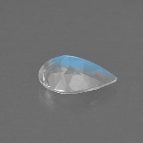 Pietra di luna arcobaleno Blu bianco naturale da 0.66 ct, Forma a pera, VVS-VS