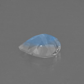 Pietra di luna arcobaleno Blu bianco naturale da 0.65 ct, Forma a pera, VVS-VS