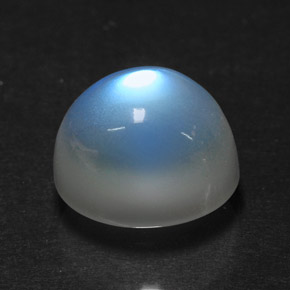 Pietra di luna arcobaleno Blu bianco naturale da 7.08 ct, Trasparente, Trasparente/Traslucido