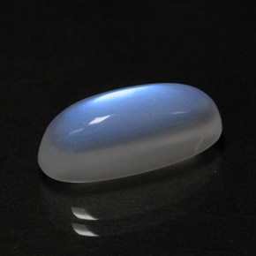 Pietra di luna arcobaleno naturale bianco da 5,16 ct, trasparente, trasparente/traslucido