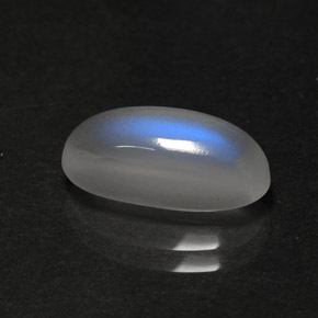 Pietra di luna arcobaleno naturale bianco da 3,29 ct, trasparente, trasparente/traslucido