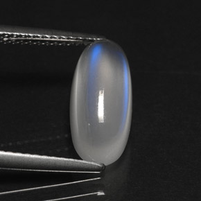 Pietra di luna arcobaleno naturale bianco da 3,29 ct, trasparente, trasparente/traslucido