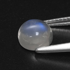 Pietra di luna arcobaleno Blu bianco naturale da 1.71 ct, Trasparente, Trasparente/Traslucido