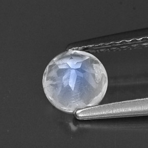 Pietra di luna arcobaleno Blu bianco naturale da 0.49 ct, Trasparente, Trasparente/Traslucido