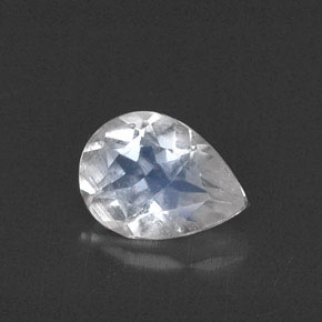 Pietra di luna arcobaleno naturale bianco da 0,53 ct, trasparente, trasparente/traslucido