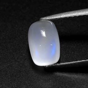 Pietra di luna arcobaleno blu e bianco naturale da 2,07 ct, trasparente, trasparente/traslucido