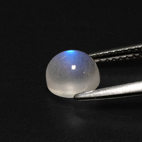 Pietra di luna arcobaleno Blu bianco naturale da 1.59 ct, Trasparente, Trasparente/Traslucido