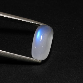 Pietra di luna arcobaleno Blu bianco naturale da 1.39 ct, Trasparente, Trasparente/Traslucido