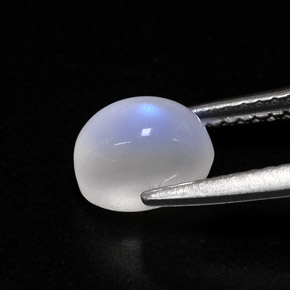 Pietra di luna arcobaleno naturale bianco da 1,78 ct, trasparente, trasparente/traslucido
