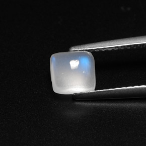 Pietra di luna arcobaleno naturale bianco da 1,08 ct, trasparente, trasparente/traslucido