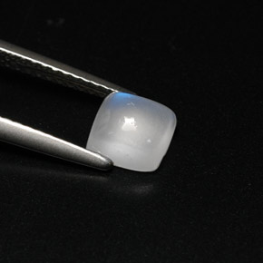 Pietra di luna arcobaleno naturale bianco da 1,08 ct, trasparente, trasparente/traslucido