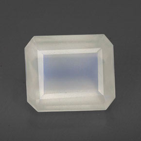 Pietra di luna arcobaleno naturale bianco da 6,76 ct, trasparente, trasparente/traslucido