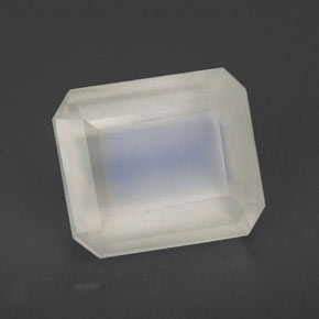 Pietra di luna arcobaleno naturale bianco da 6,76 ct, trasparente, trasparente/traslucido
