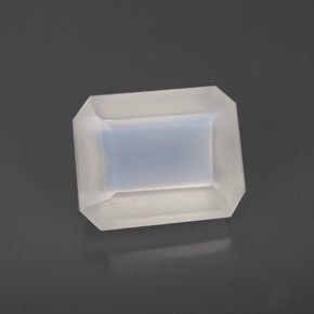 Pietra di luna arcobaleno naturale bianco da 4,16 ct, trasparente, trasparente/traslucido