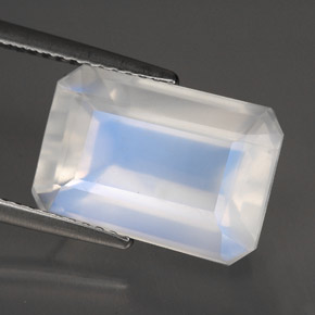 Pietra di luna arcobaleno Blu bianco naturale da 8.24 ct, Trasparente, Trasparente/Traslucido