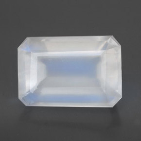 Pietra di luna arcobaleno Blu bianco naturale da 8.24 ct, Trasparente, Trasparente/Traslucido