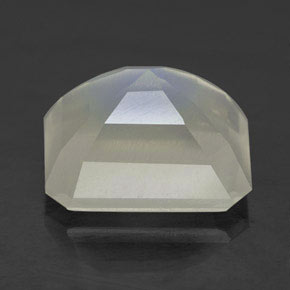 Pietra di luna arcobaleno naturale bianco da 5,10 ct, trasparente, trasparente/traslucido