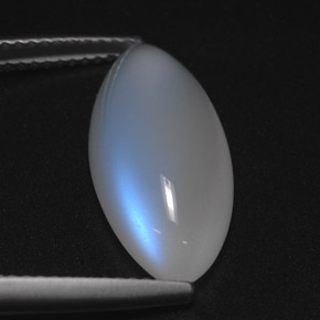 Pietra di luna arcobaleno naturale bianco da 5,97 ct, trasparente, trasparente/traslucido