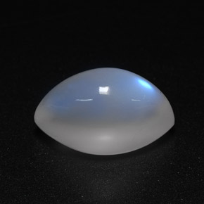 Pietra di luna arcobaleno Blu bianco naturale da 7.75 ct, Trasparente, Trasparente/Traslucido