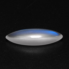 Pietra di luna arcobaleno naturale bianco da 2,14 ct, trasparente, trasparente/traslucido