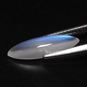 Pietra di luna arcobaleno naturale bianco da 2,14 ct, trasparente, trasparente/traslucido