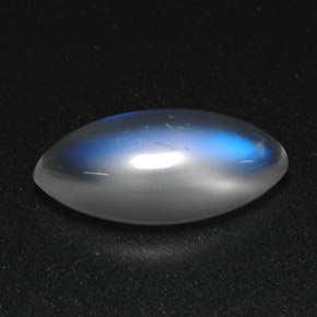 Pietra di luna arcobaleno naturale bianco da 3,91 ct, trasparente, trasparente/traslucido