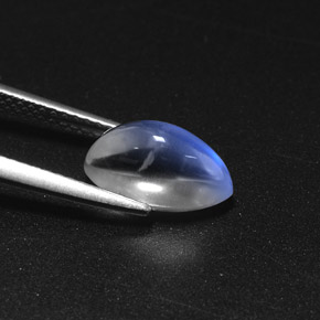 Pietra di luna arcobaleno naturale bianco da 2,65 ct, marchesa, trasparente