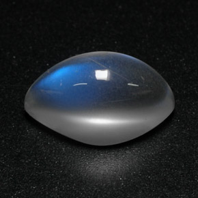 Pietra di luna arcobaleno naturale bianco da 2,77 ct, trasparente, trasparente/traslucido