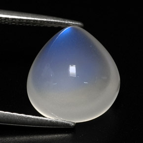 Pietra di luna arcobaleno Blu bianco naturale da 5.54 ct, Trasparente, Trasparente/Traslucido