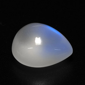 Pietra di luna arcobaleno Blu bianco naturale da 5.54 ct, Trasparente, Trasparente/Traslucido