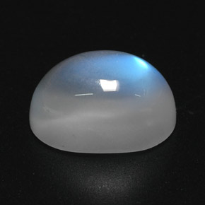 Pietra di luna arcobaleno Blu bianco naturale da 5.25 ct, Trasparente, Trasparente/Traslucido