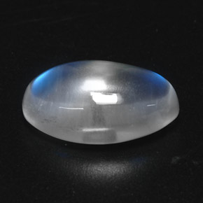 Pietra di luna arcobaleno naturale bianco da 2,88 ct, taglio ovale, trasparente