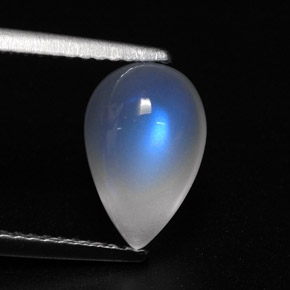 Pietra di luna arcobaleno naturale bianco da 2,99 ct, trasparente, trasparente/traslucido