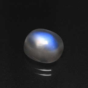 Pietra di luna arcobaleno Blu bianco naturale da 4.53 ct, Trasparente, Trasparente/Traslucido