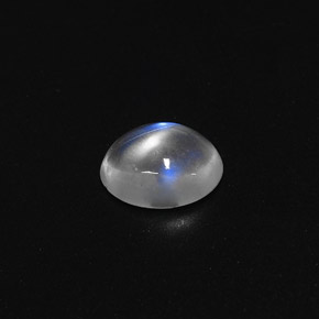 Pietra di luna arcobaleno naturale bianco da 1,57 ct, taglio ovale, trasparente