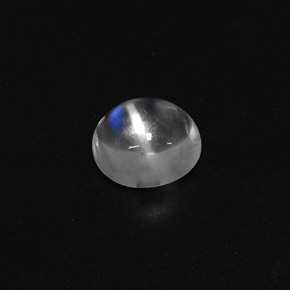 Pietra di luna arcobaleno naturale bianco da 2,34 ct, taglio ovale, trasparente