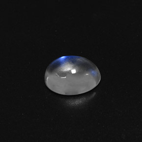 Pietra di luna arcobaleno naturale bianco da 1,85 ct, taglio ovale, trasparente