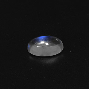 Pietra di luna arcobaleno naturale bianco da 1,50 ct, taglio ovale, trasparente