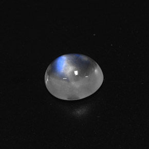 Pietra di luna arcobaleno naturale bianco da 2,42 ct, taglio ovale, trasparente