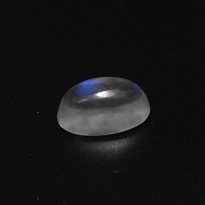 Pietra di luna arcobaleno Blu bianco naturale da 2.38 ct, Taglio ovale, Trasparente