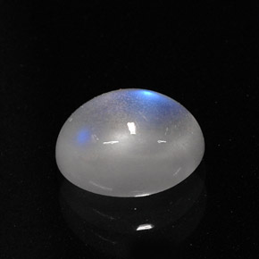 Pietra di luna arcobaleno Blu bianco naturale da 1.60 ct, Taglio ovale, Traslucido