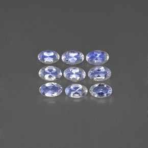 Gemme di Pietra di luna arcobaleno Blu bianco naturale da  ct, Taglio ovale, VVS-VS