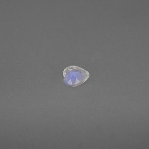 Pietra di luna arcobaleno naturale bianco da 0,13 ct, a forma di cuore, trasparente
