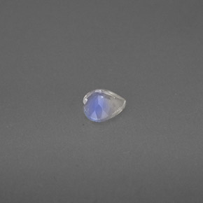 Pietra di luna arcobaleno Blu bianco naturale da 0.22 ct, A forma di cuore, Trasparente