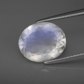 Pietra di luna arcobaleno Bianco blu naturale da 4.02 ct, Taglio ovale, VS