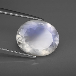 Pietra di luna arcobaleno Bianco blu naturale da 4.02 ct, Taglio ovale, VS