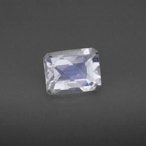 Pietra di luna arcobaleno naturale blu da 1,82 ct, taglio smeraldo, VS